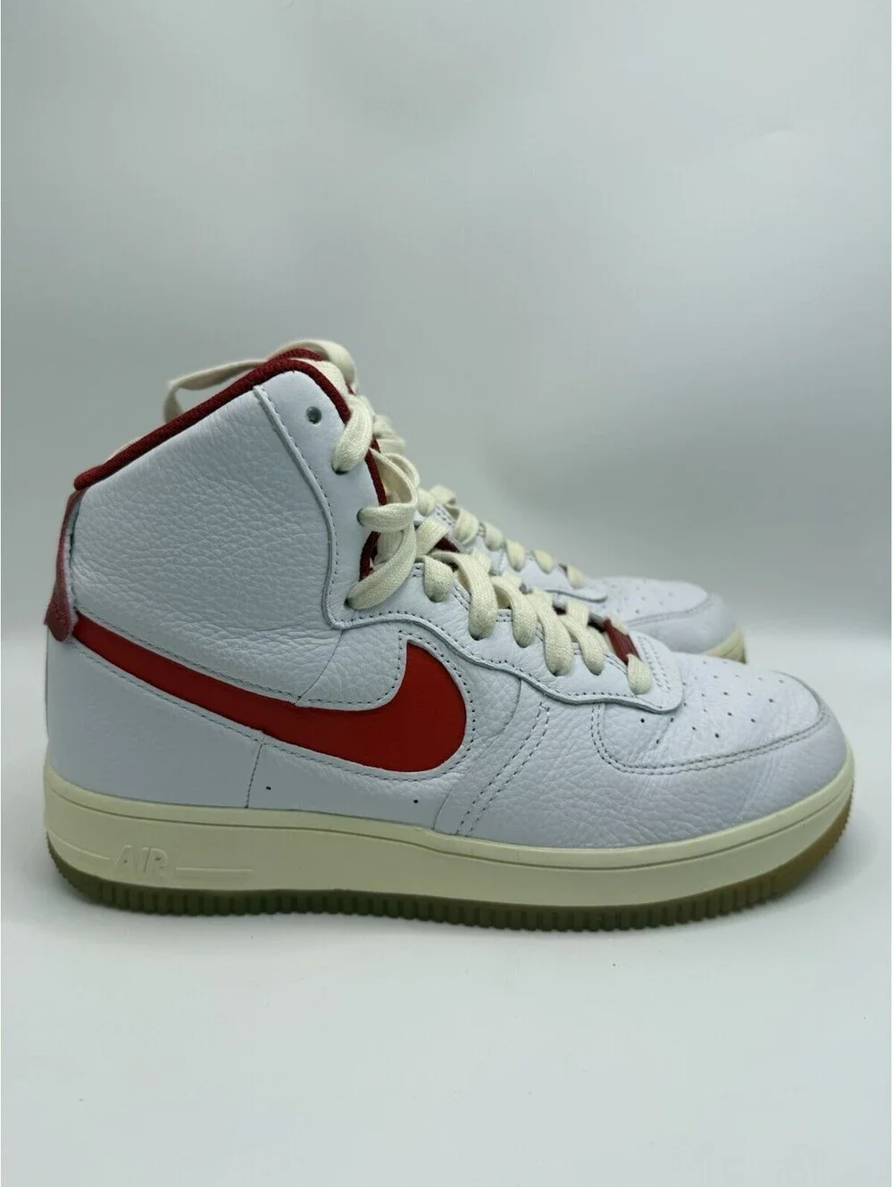 Nike Air Force 1 High Retro Sculpt Summit White Red DC3590 100 Size Womens 9